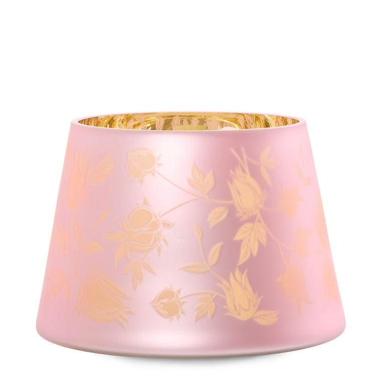 Roselle Etched Jar Candle Shade L9